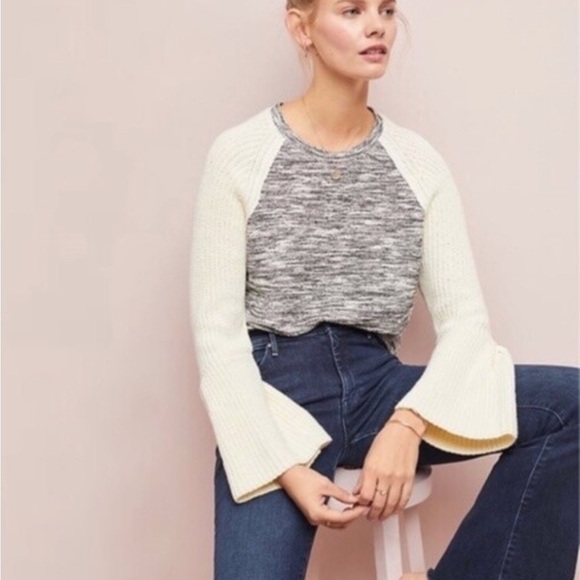 Anthropology Dolan Bell Sleeve Knit Sweater - Picture 1 of 7